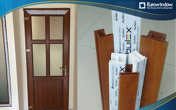 Cửa nhựa lõi thép vân gỗ 1 cánh