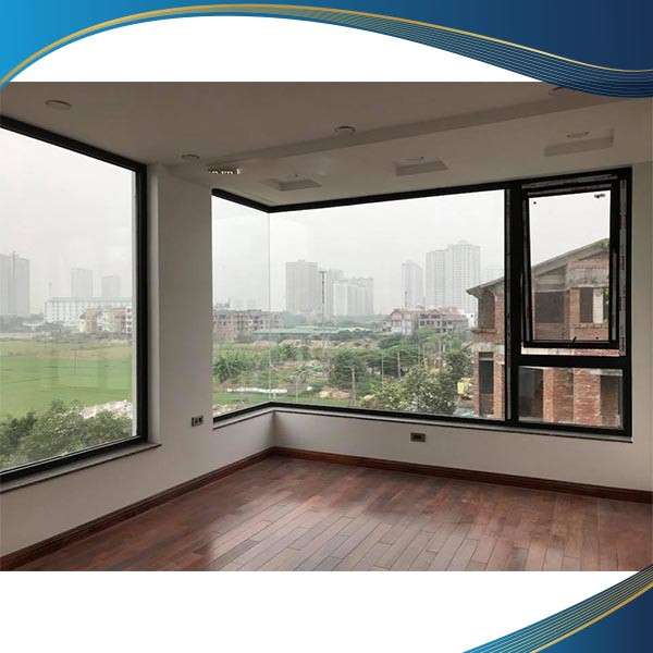 Cửa sổ mở hất 1 cánh kết hợp vách kính cố định