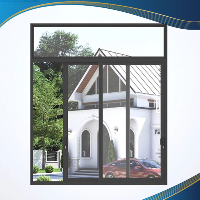 Hình ảnh cửa sổ mở trượt hai cánh nhôm