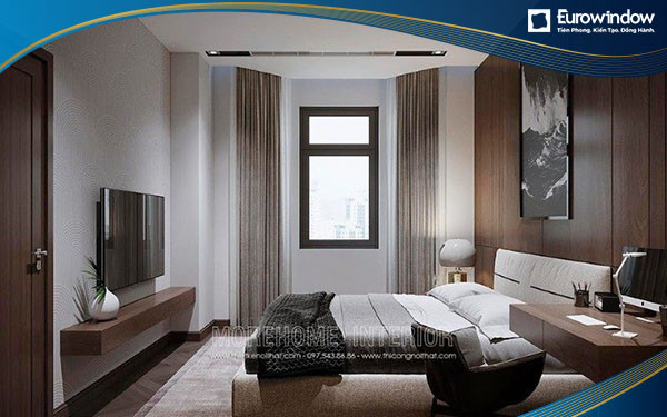 Cửa sổ nhôm 1 cánh phòng ngủ mở hất