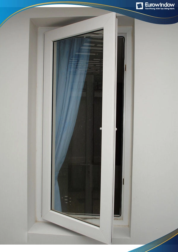 Cửa sổ nhôm 1 cánh phòng ngủ mở quay