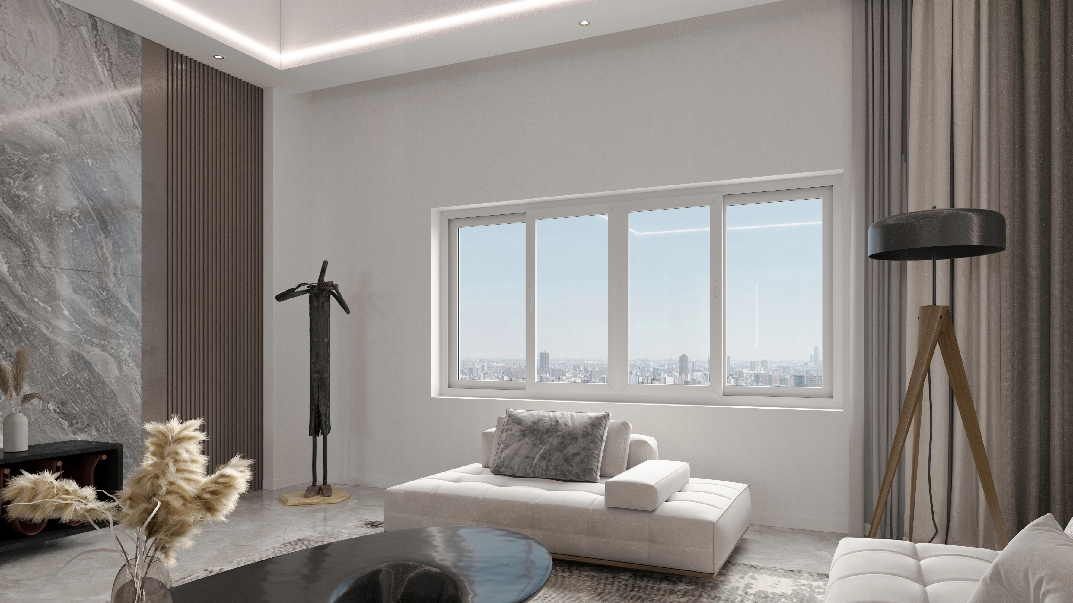 CỬA SỔ MỞ TRƯỢT uPVC 4 CÁNH Eurowindow