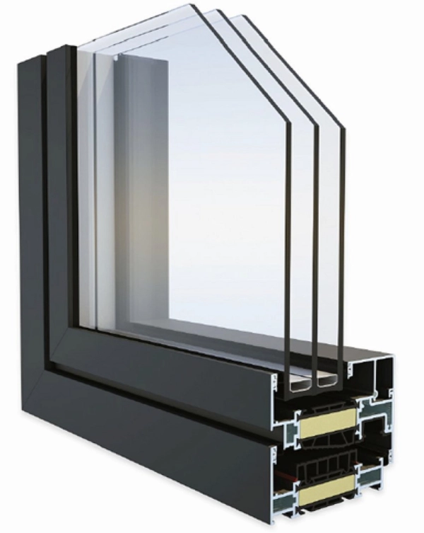 cross-section-of-a-10001000mm-aluminum-window-with-4-18-4-18-4-unit-glass