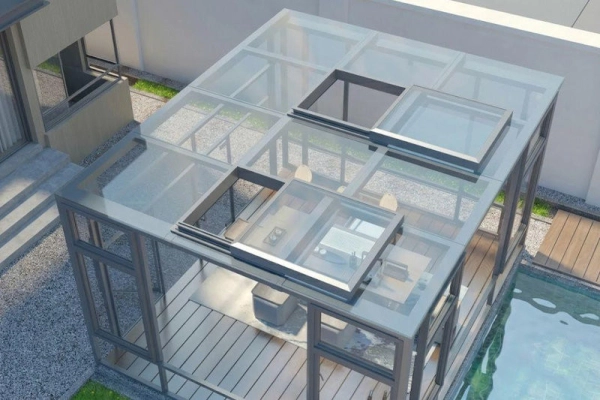 Cửa mái kính Skylight có khả năng lấy sáng, thông gió hiệu quả với độ nghiêng từ 7°