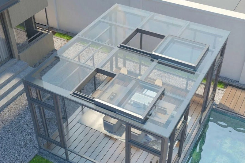 Cửa mái kính Skylight có khả năng lấy sáng, thông gió hiệu quả với độ nghiêng từ 7°