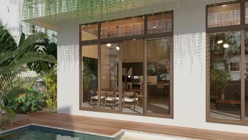 Cửa đi nhôm mở trượt 4 cánh của Eurowindow