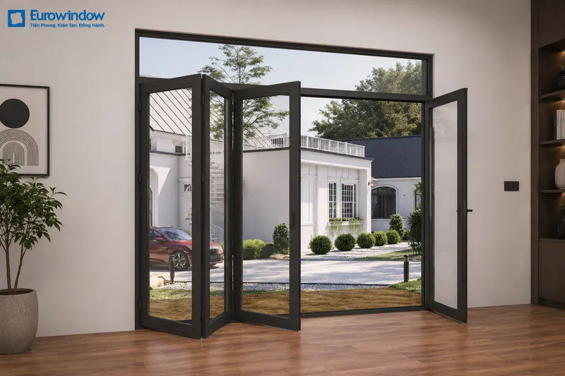 Cửa đi nhôm xếp trượt của Eurowindow