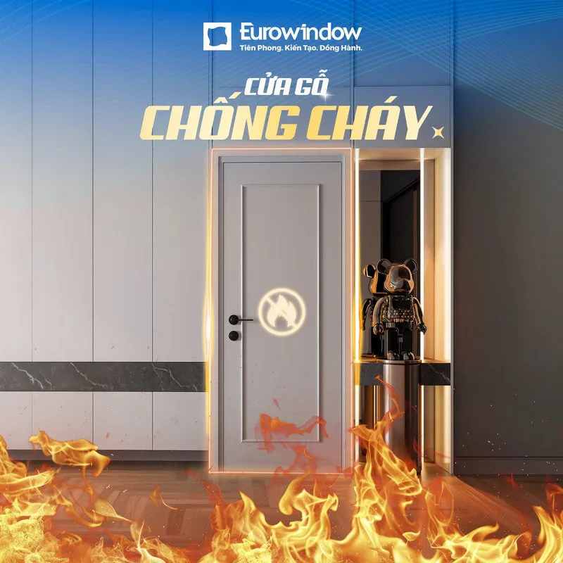 Cửa gỗ chống cháy giúp tăng an toàn cho căn nhà mà vẫn đảm bảo tính thẩm mỹ.