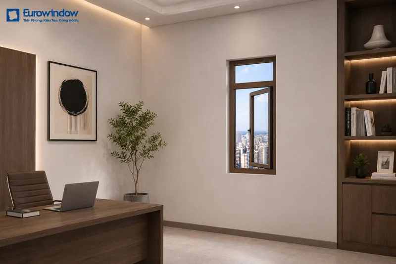 Cửa sổ mở quay ngoài 1 cánh của Eurowindow