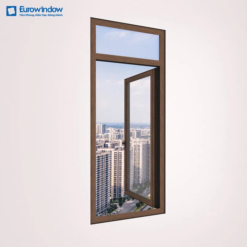 Cửa sổ nhôm kính mở quay ngoài 1 cánh phù hợp với ô cửa nhỏ (Nguồn: Eurowindow)