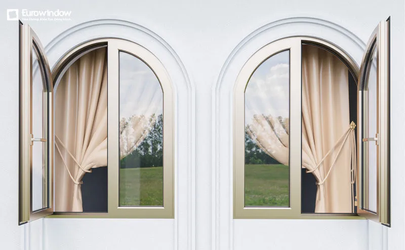 Cửa sổ nhôm kính mở quay ngoài 2 cánh giúp tăng diện tích lấy sáng (Nguồn: Eurowindow)