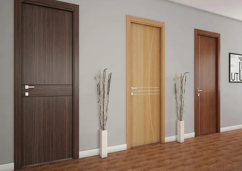 Mẫu cửa composite cánh phẳng dễ vệ sinh, hạn chế bám bẩn và giữ vẻ gọn gàng cho không gian.