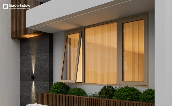 Mẫu cửa mở hất mang đến sự kín đáo nhưng vẫn đảm bảo khả năng thông gió tự nhiên (Nguồn: Eurowindow)