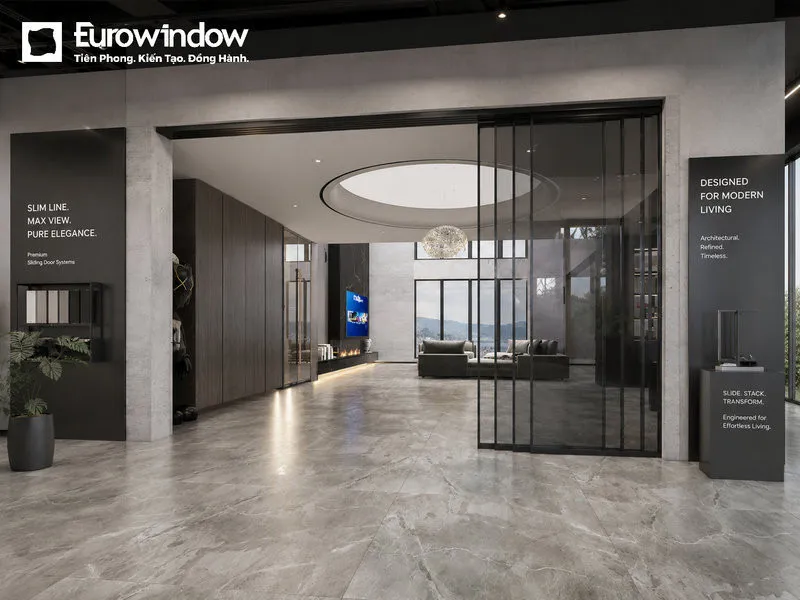 Mẫu cửa phù hợp với không gian có mặt tiền rộng (Nguồn: Eurowindow)