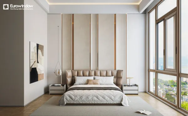 Thiết kế trượt ngang giúp cửa vận hành nhẹ nhàng, hạn chế ảnh hưởng của gió mạnh (Nguồn: Eurowindow)