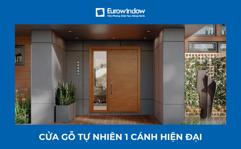 20+ mẫu cửa gỗ tự nhiên 1 cánh đẹp, bền, phù hợp nhiều không gian