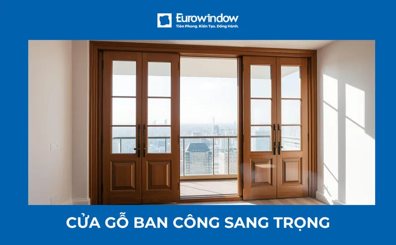 30+ mẫu cửa gỗ ban công đẹp, bền, không mối mọt, chịu ẩm tốt
