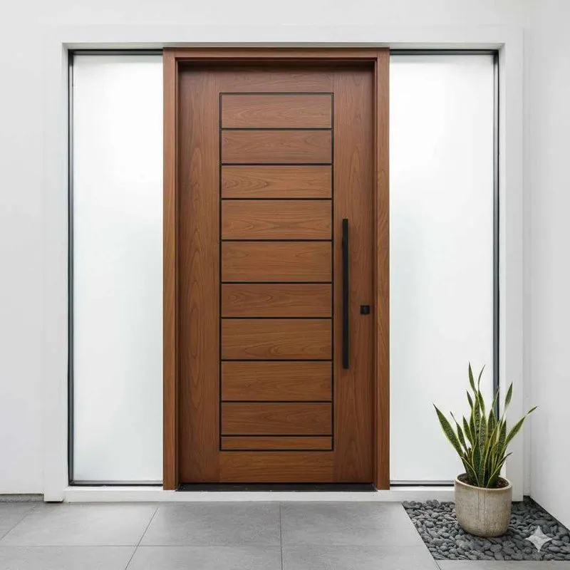 Bề mặt veneer hoặc laminate giúp tăng tính thẩm mỹ và độ bền cho cửa (Nguồn: Internet)