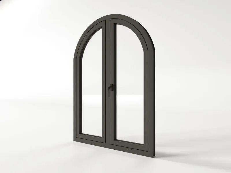 Cửa đi 2 cánh mái vòm phù hợp với biệt thự và kiến trúc mang phong cách cổ điển (Nguồn: Eurowindow)