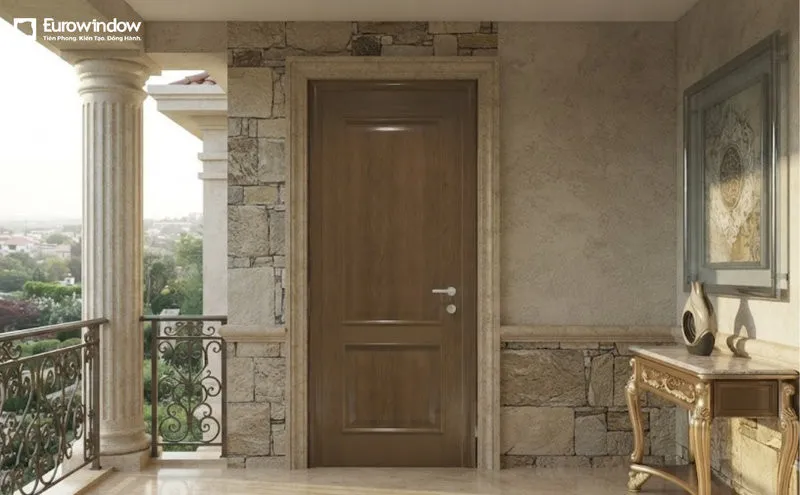 Cửa gỗ composite có chất liệu bền đẹp trước điều kiện thời tiết (Nguồn: Eurowindow)