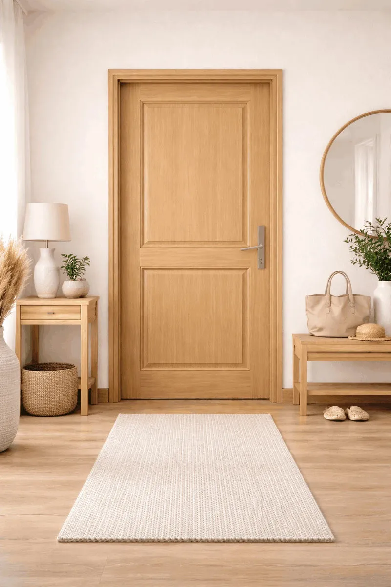 Cửa gỗ sồi 1 cánh phù hợp với không gian nội thất hiện đại, tối giản (Nguồn: Internet)