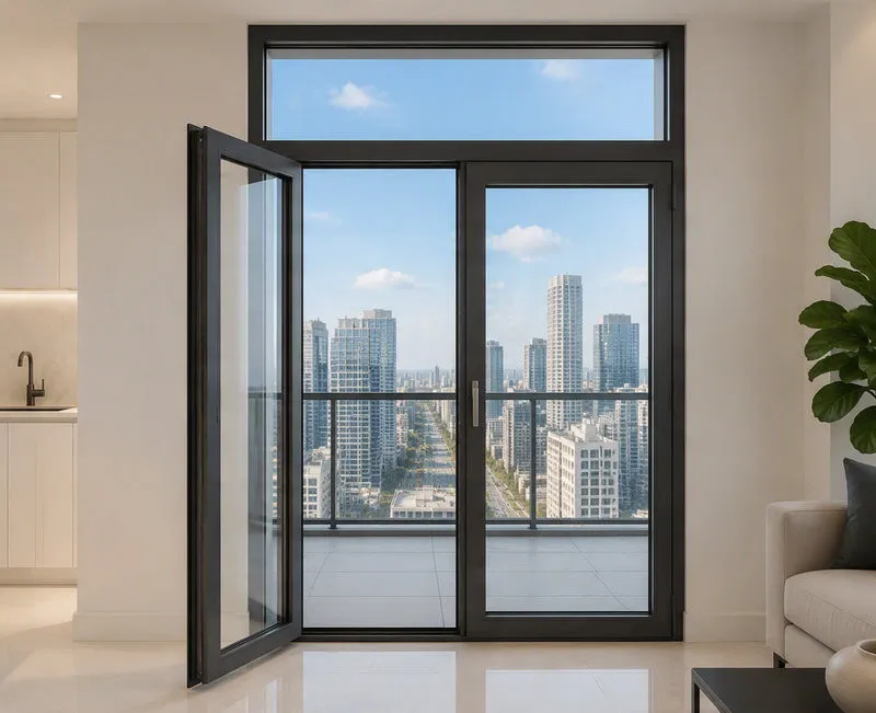 Cửa kính 2 cánh mang lại vẻ sang trọng và thông thoáng cho căn hộ (Nguồn: Eurowindow)