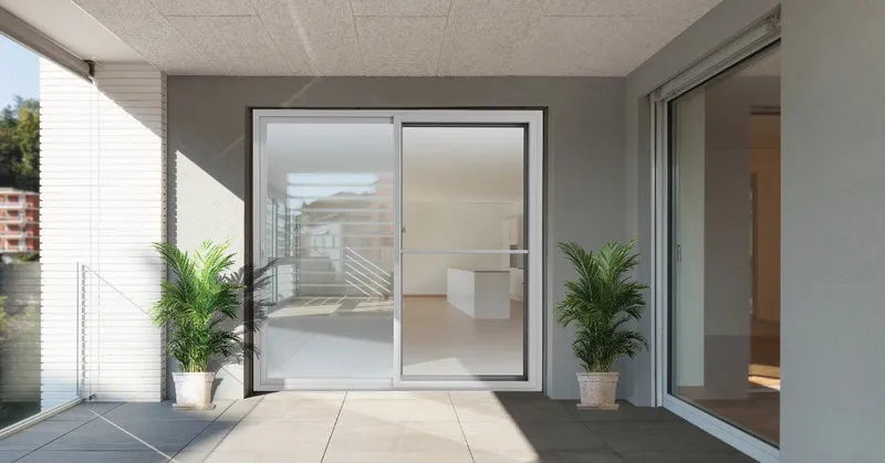 Cửa nhôm 2 cánh được cấu tạo với kiểu kéo lùa kết hợp mở quay hiện đại (Nguồn: Internet)