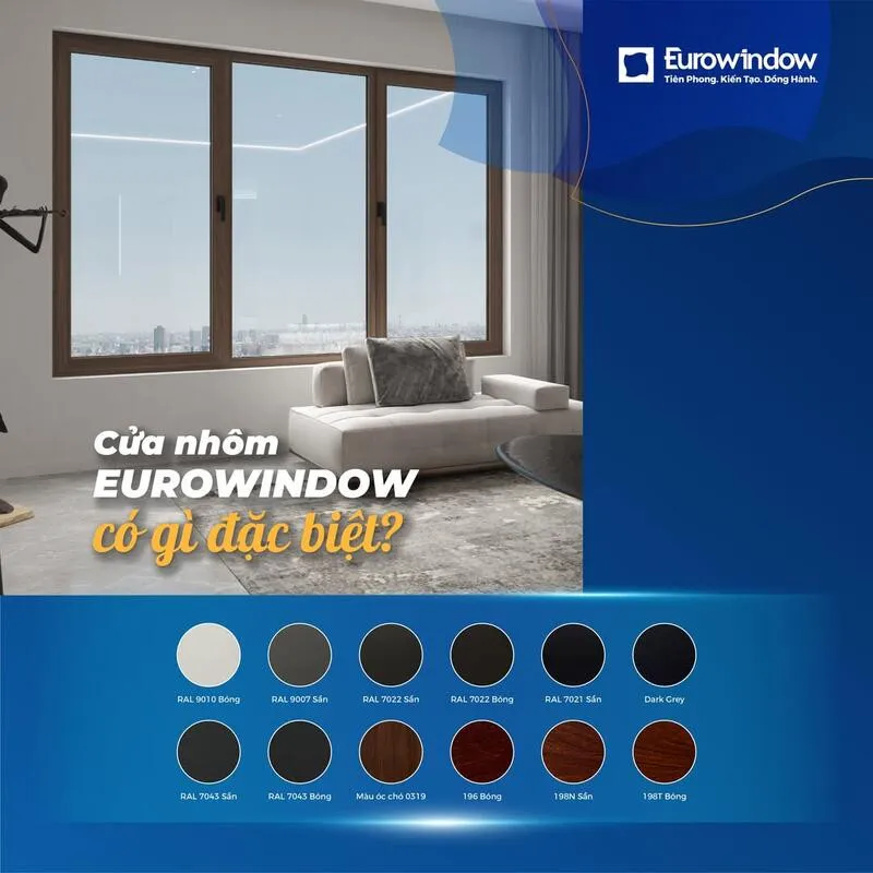 Cửa nhôm Eurowindow kết hợp đa dạng hệ nhôm, kiểu mở và giải pháp kính cho nhiều công trình (Nguồn: Eurowindow)