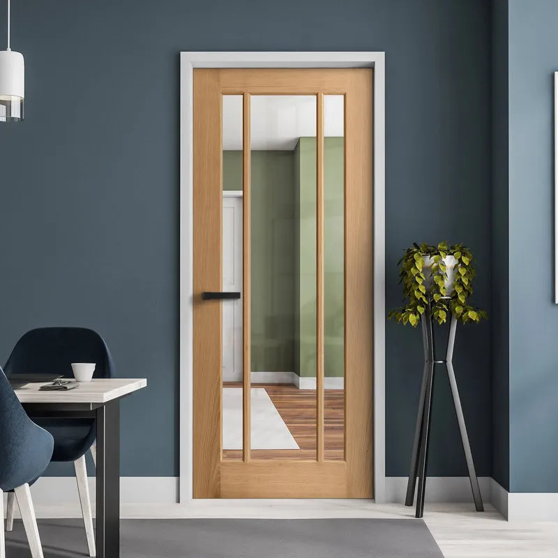 Cửa nhôm giả gỗ 1 cánh chia ô dọc