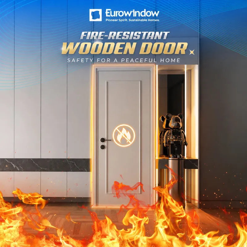 Fire-rated wooden door with a multi-layer construction incorporating Calcium Silicate mineral boards