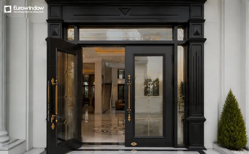 Hệ cửa 2 cánh giúp tạo lối đi rộng và vận hành ổn định (Nguồn: Eurowindow)