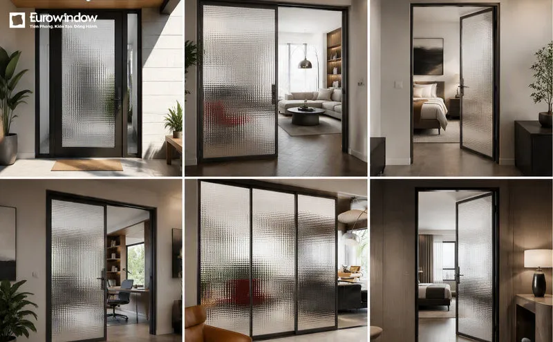 Những ứng dụng của cửa nhôm kính hoa văn trong công trình (Nguồn: Eurowindow)