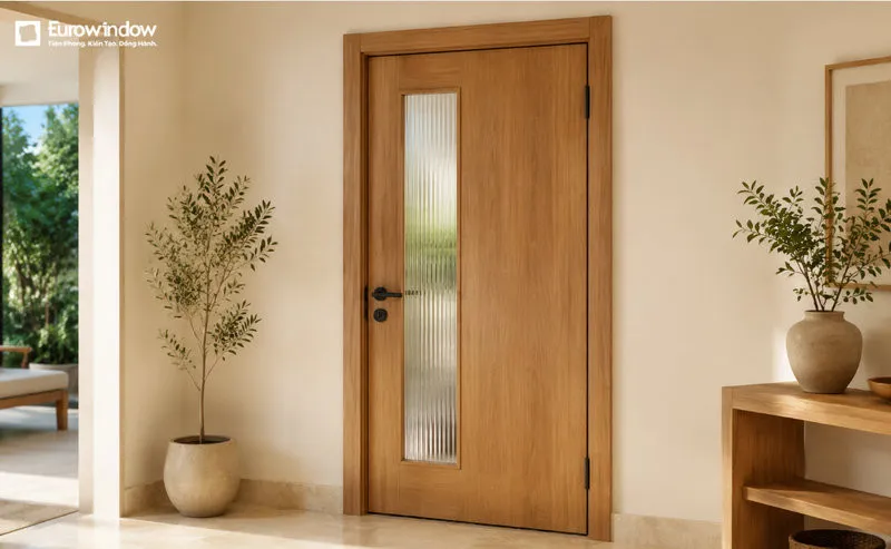 Ô kính sọc dọc hỗ trợ lấy sáng nhẹ, đồng thời vẫn bảo đảm sự riêng tư cho căn phòng. (Nguồn: Eurowindow)