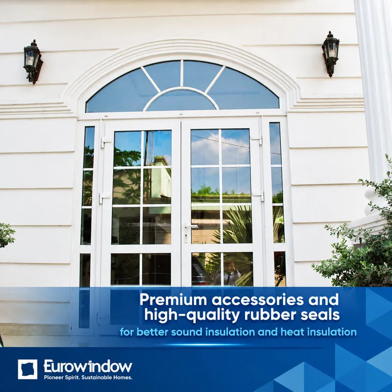 Premium hardware systems and rubber gaskets of Eurowindow uPVC doors provide excellent sound and thermal insulation performance.