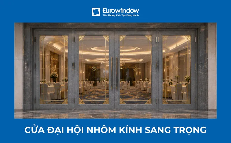 Tư vấn mẫu mã, giá cả & lưu ý khi chọn cửa đại hội nhôm kính