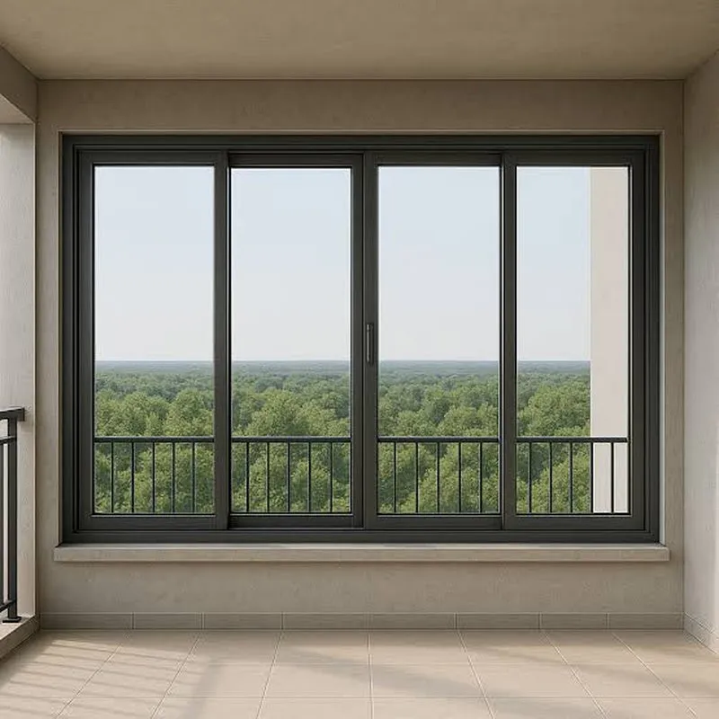 Cửa sổ mở trượt uPVC 4 cánh có giá thành cạnh tranh