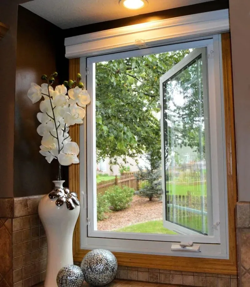 Cửa sổ uPVC 1 cánh mở quay ngoài không ảnh hưởng không gian trong phòng