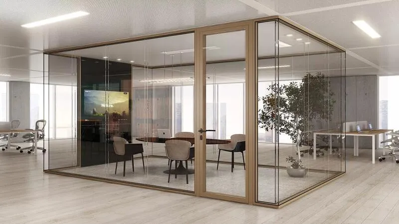 Kính chống cháy 120 phút kết hợp khả năng ngăn cháy với tính thẩm mỹ và độ trong suốt đặc trưng của vật liệu kính