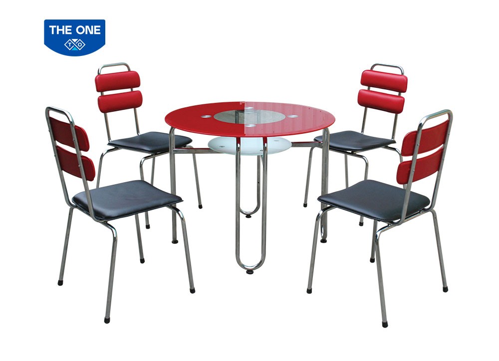 Bàn ghế ăn khung thép