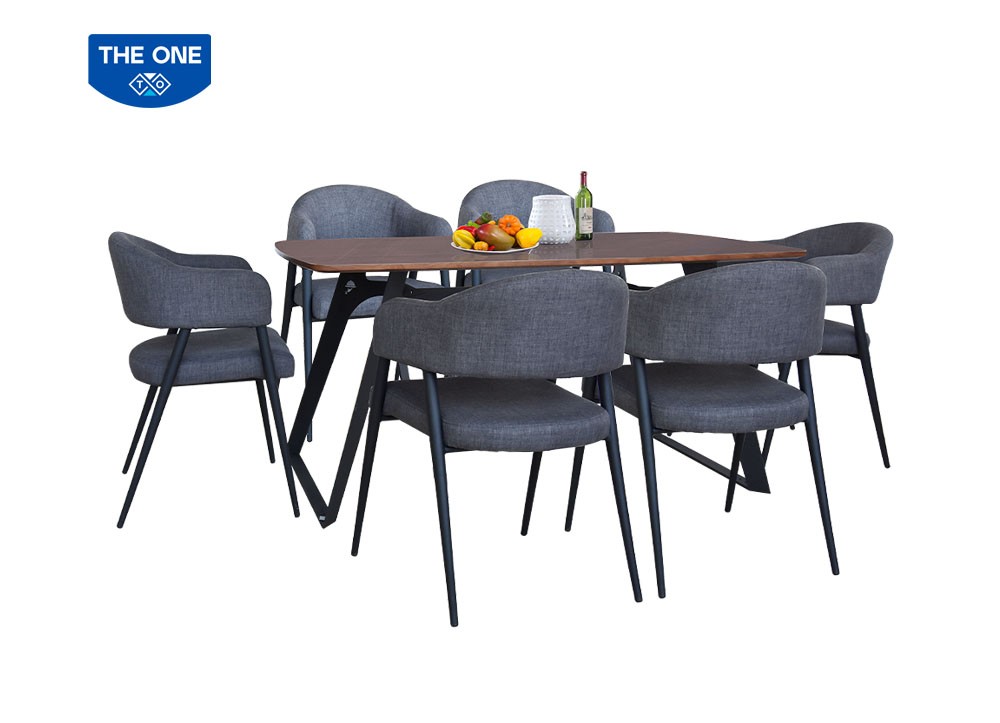 Bàn ghế ăn khung thép