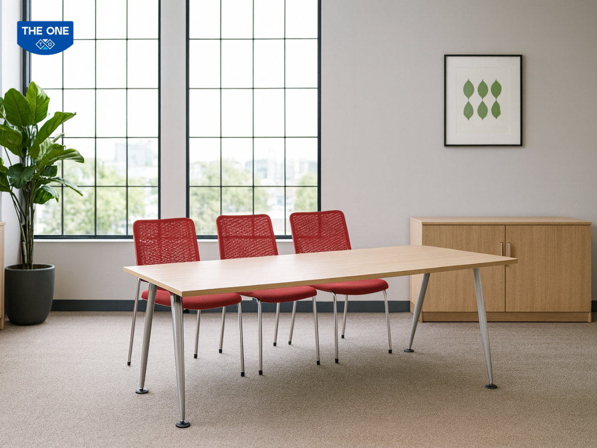 ban-lam-viec-dai-2m4-12-ban-hop-2m4-hrh2412c8-go-melamine-chan-ong-top-hien-dai-12