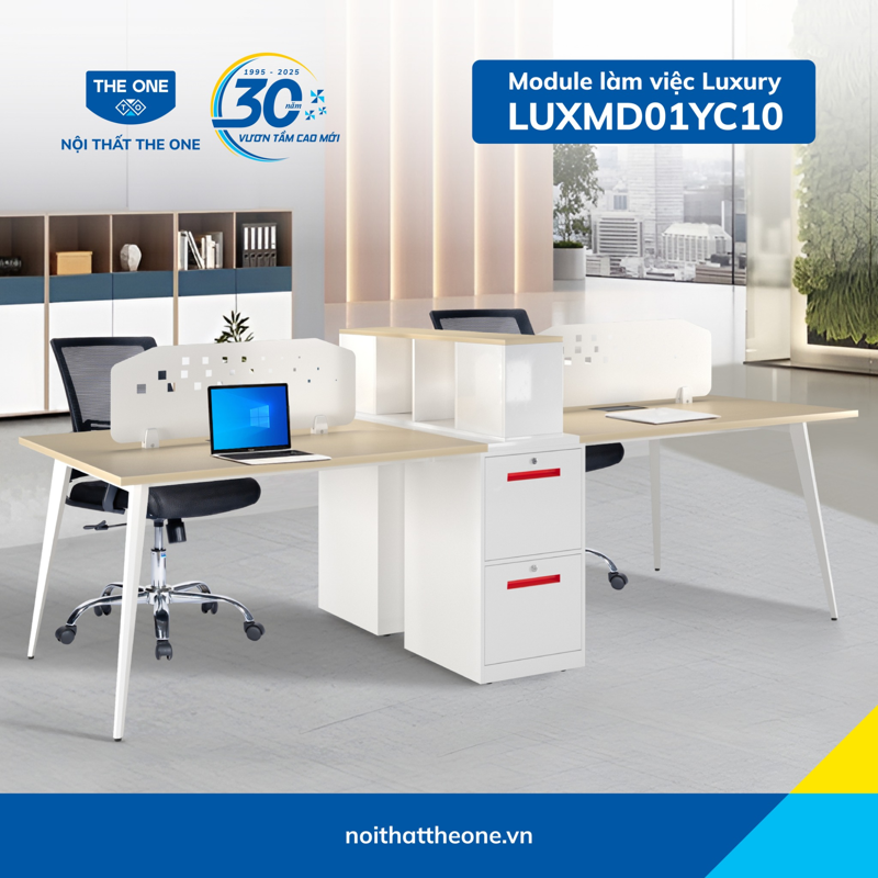 Mẫu bàn làm việc module thanh lịch, gọn nhẹ