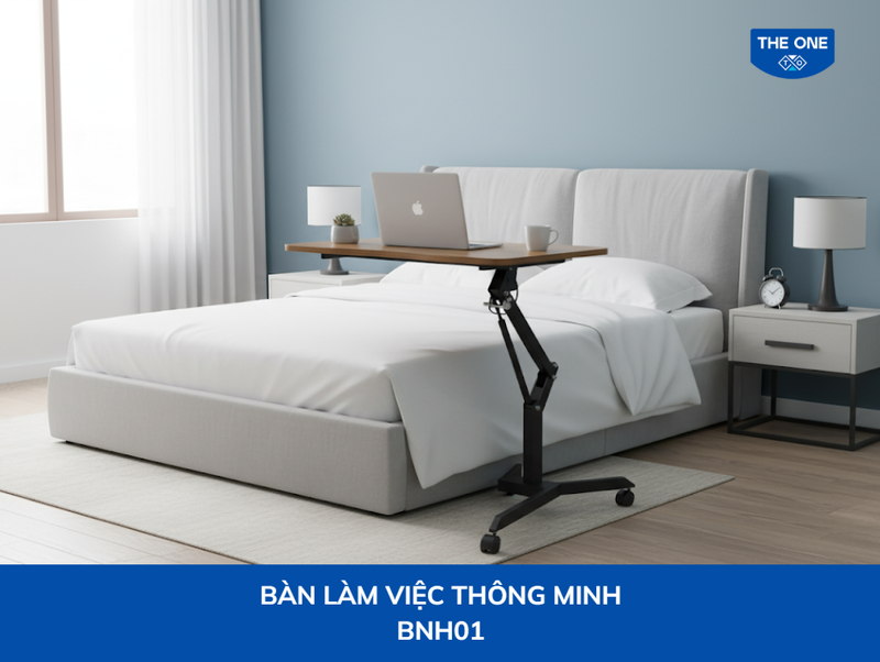Bàn làm việc thông minh điều chỉnh được chiều cao, phù hợp cho cả ngồi và đứng