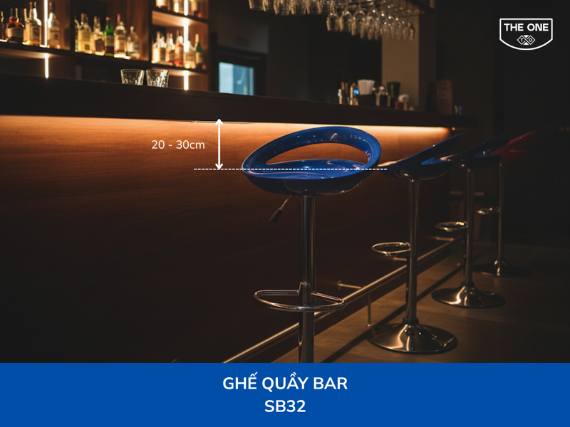 Chiều cao của ghế thấp nên hơn mép bàn từ 20 - 30cm để tạo tư thế ngồi thoải mái nhất