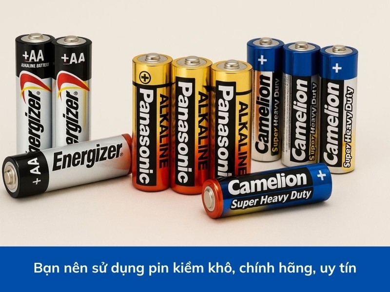 Lựa chọn pin kiềm khô, chính hãng, uy tín cho két sắt