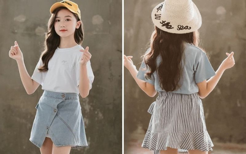 phối quần áo bé gái
