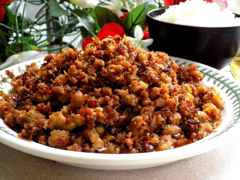 thịt chưng mắm ruốc