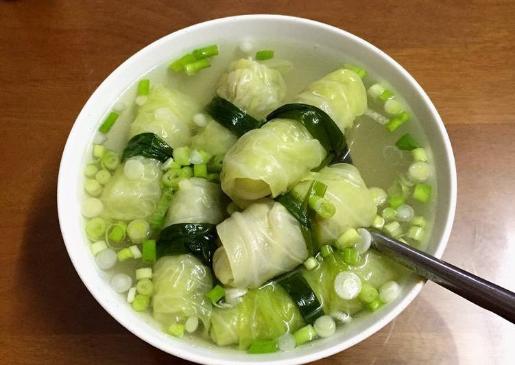 canh cải thảo cuộn thịt