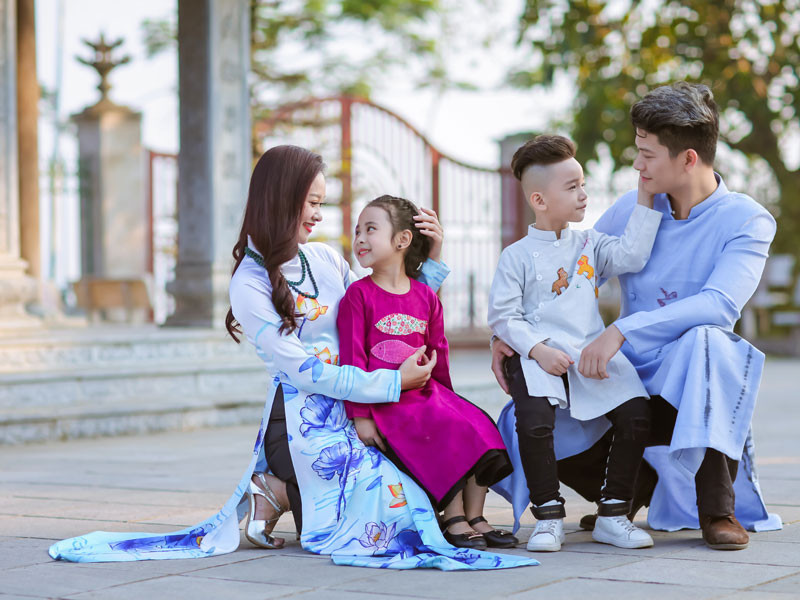 cách bảo quản áo dài cho bé