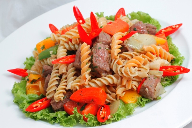 cách làm nui xào thịt bò